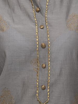 foil print straight kurta - 16709504 - Standard Image - 4