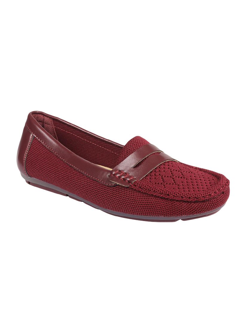 maroon slip on loafers - 16709797 - Zoom Image - 1