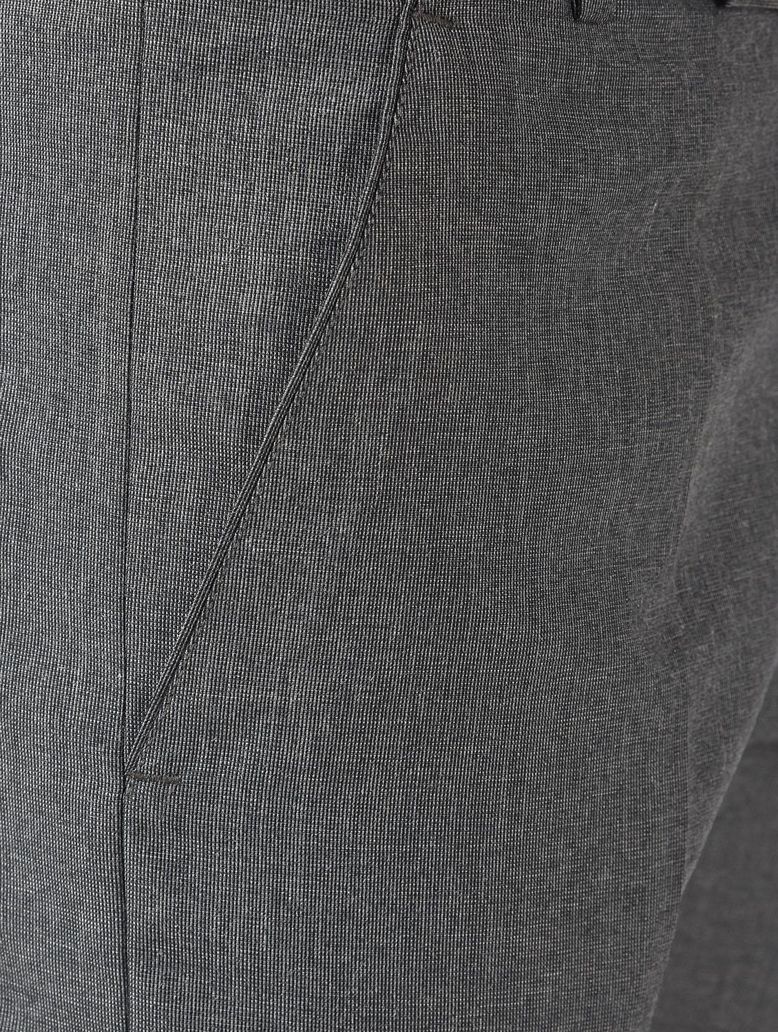 grey solid flat front formal trouser - 16709817 - Zoom Image - 6