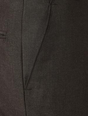 brown textured flat front formal trouser - 16709820 - Standard Image - 6