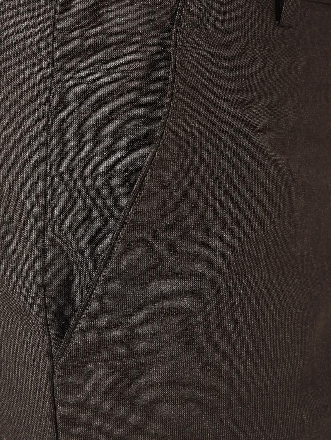 brown textured flat front formal trouser - 16709821 - Zoom Image - 6