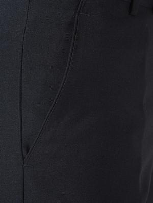 black solid flat front formal trouser - 16709826 - Standard Image - 6
