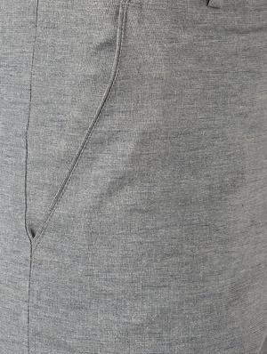 grey solid flat front formal trouser - 16709827 - Standard Image - 6