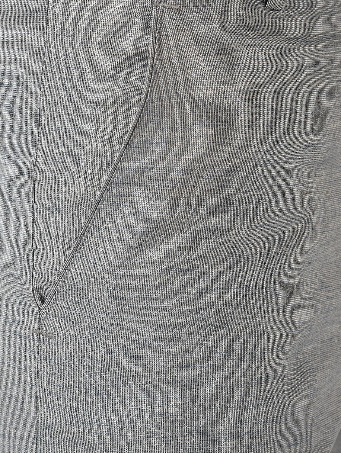 grey solid flat front formal trouser - 16709827 - Zoom Image - 6