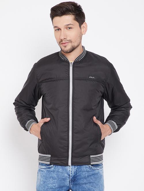 black solid quilted jacket - 16709852 - Very Small Image - 1
