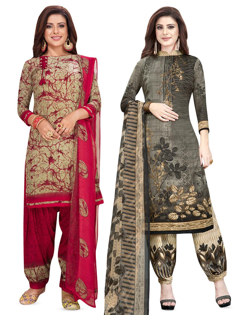 set of 2 combos unstitched suit - 16709948 - Zoom Image - 1