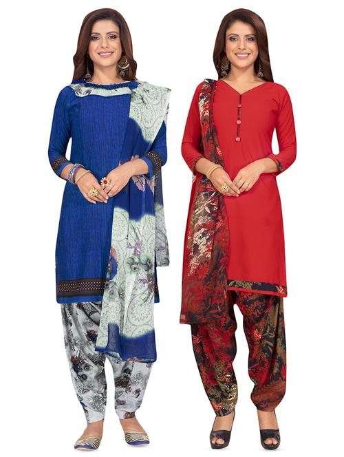 set of 2 combos unstitched suit - 16709959 - Standard Image - 1