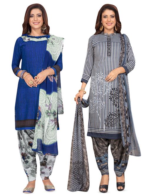 set of 2 combos unstitched suit - 16709969 - Standard Image - 1