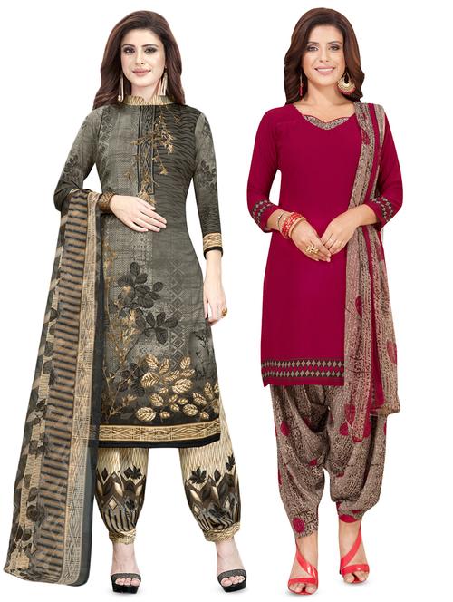 set of 2 pcs combos unstitched suit - 16710395 - Standard Image - 1