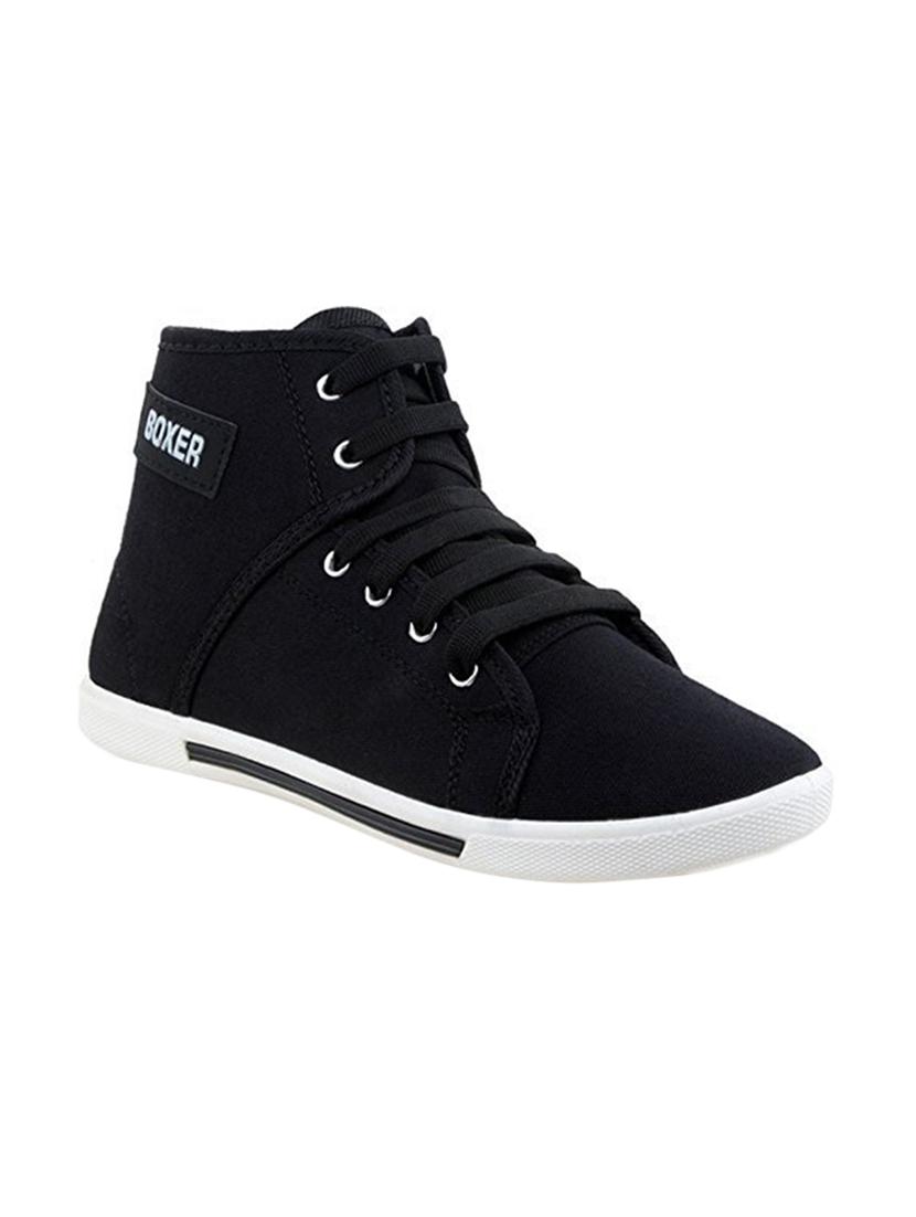 black canvas lace up sneakers - 16710508 - Zoom Image - 1