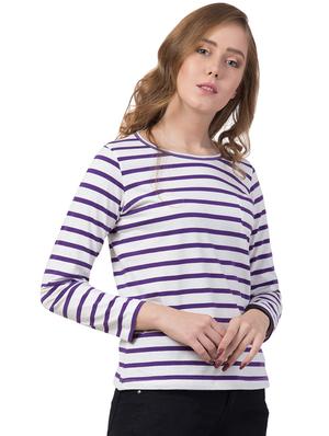 round neck striped tee - 16710621 - Standard Image - 2