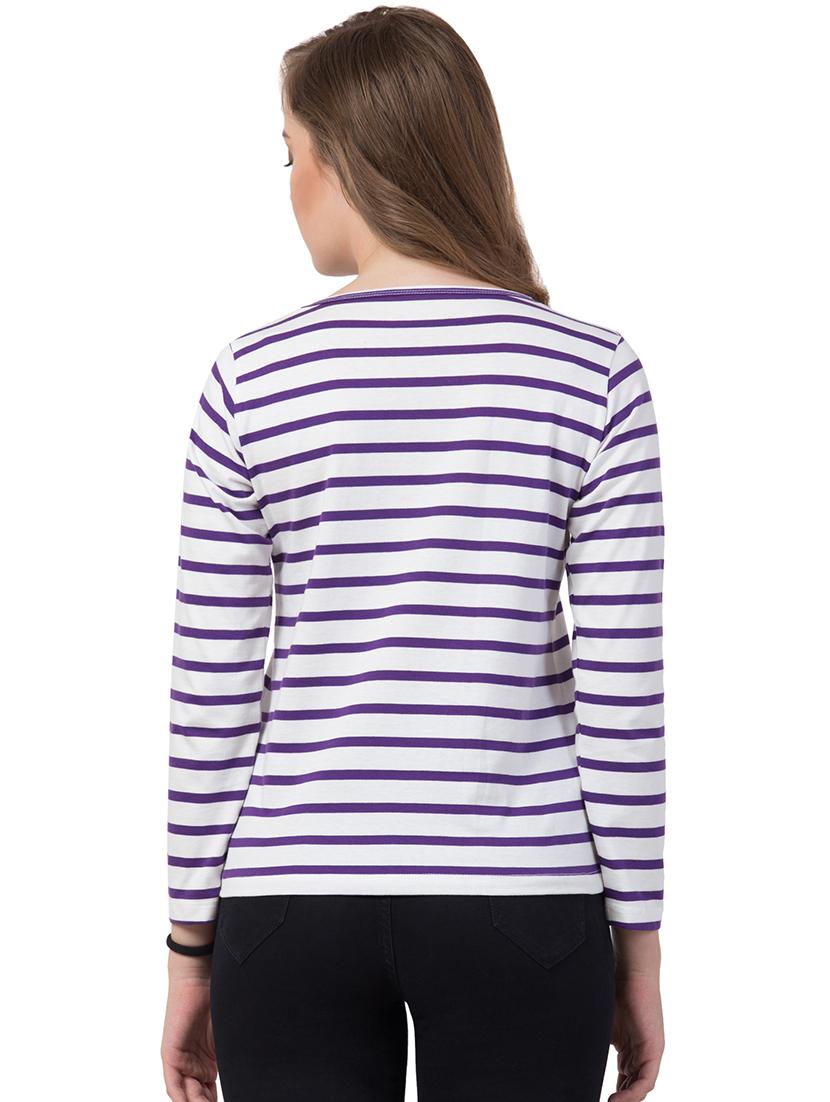 round neck striped tee - 16710621 - Zoom Image - 3