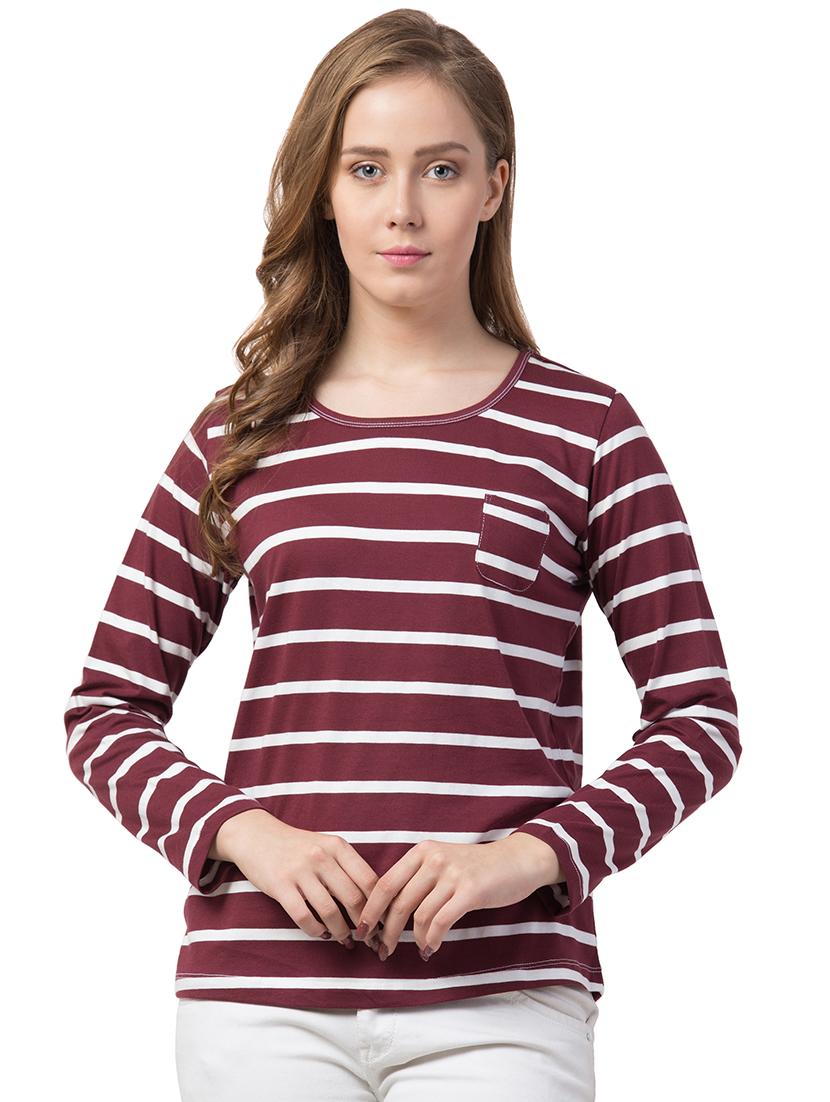 round neck striped tee - 16710624 - Zoom Image - 1