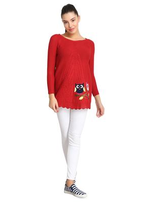 boat neck applique pullover - 16710626 - Standard Image - 4