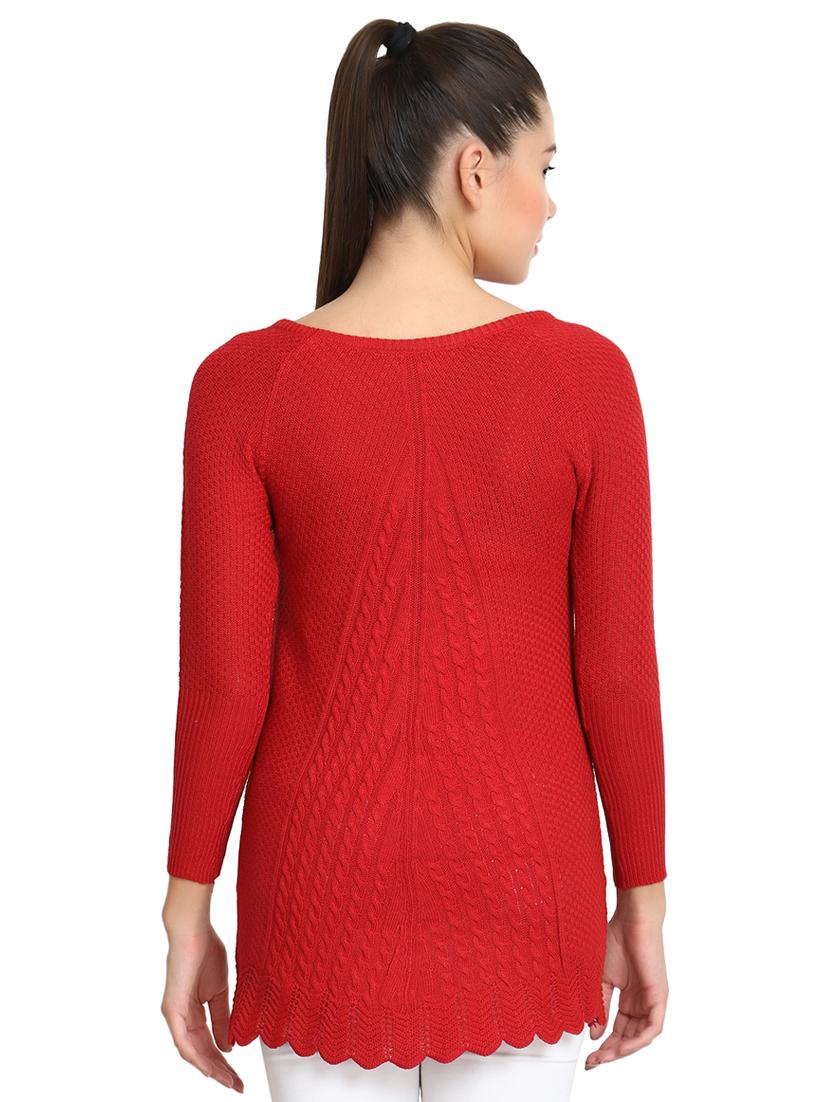 boat neck applique pullover - 16710626 - Zoom Image - 3