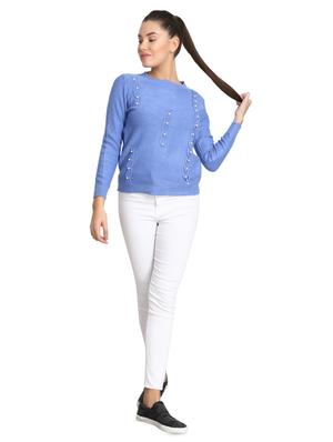 pearl embellished round neck pullover - 16710636 - Standard Image - 4
