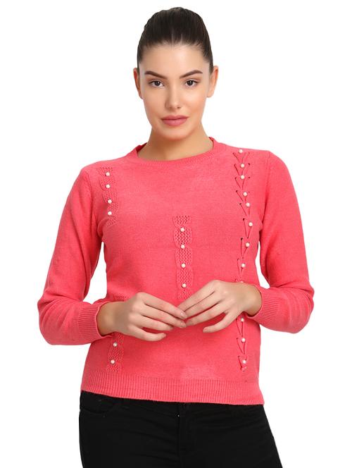 pearl embellished round neck pullover - 16710638 - Standard Image - 1