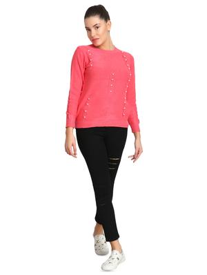 pearl embellished round neck pullover - 16710638 - Standard Image - 4