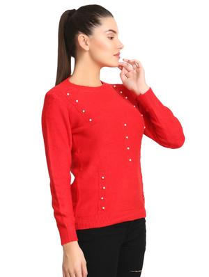 pearl embellished round neck pullover - 16710639 - Standard Image - 2