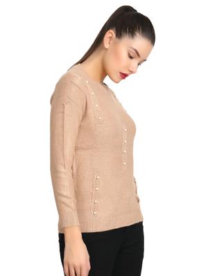 pearl embellished round neck pullover - 16710642 - Standard Image - 2