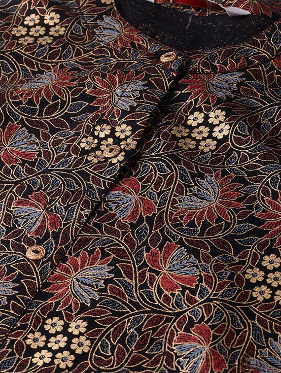 floral print asymmetric ethnic dress - 16710645 - Zoom Image - 4