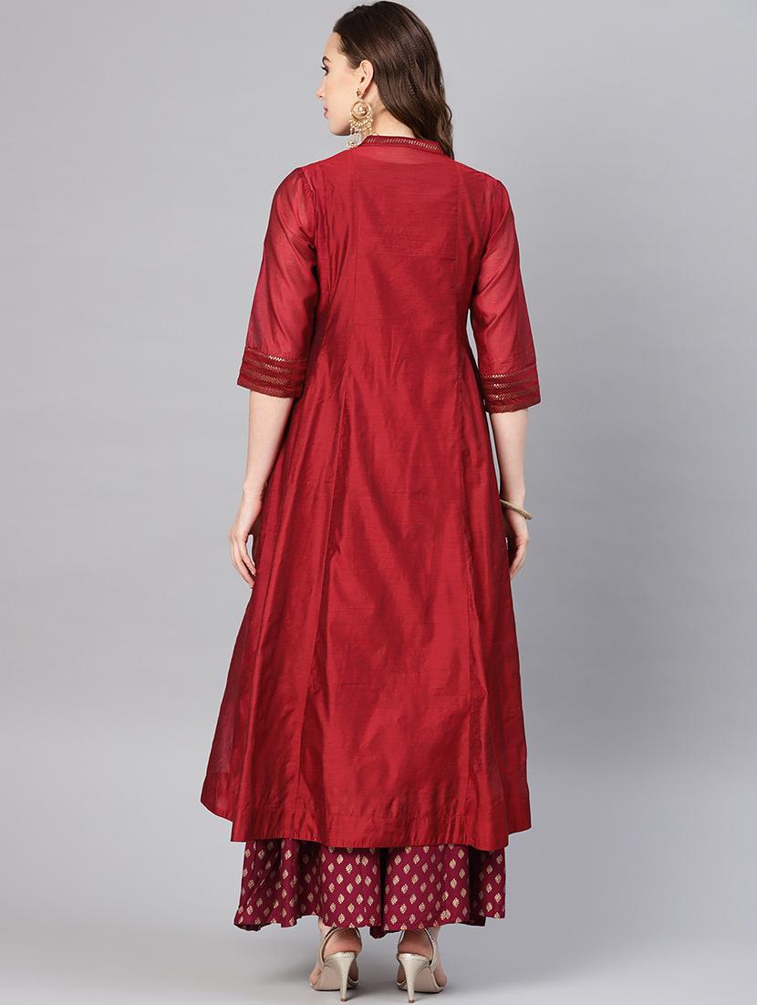 solid layered kurta - 16710647 - Zoom Image - 2