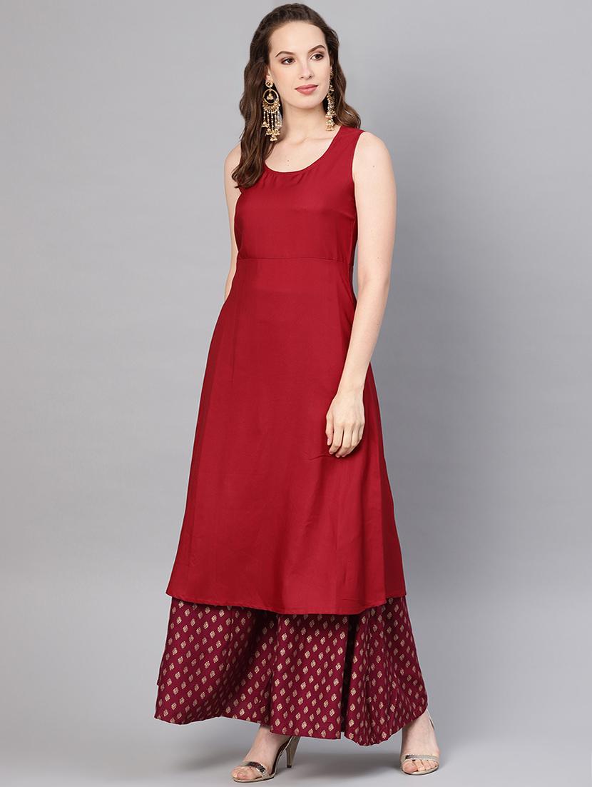 solid layered kurta - 16710647 - Zoom Image - 3