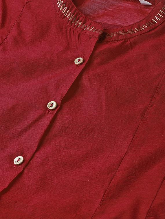 solid layered kurta - 16710647 - Zoom Image - 4