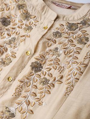 pastel embroidered layered kurta - 16710648 - Standard Image - 4