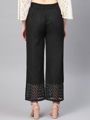 hem detailed cullottes palazzo - 16710652 - Standard Image - 3