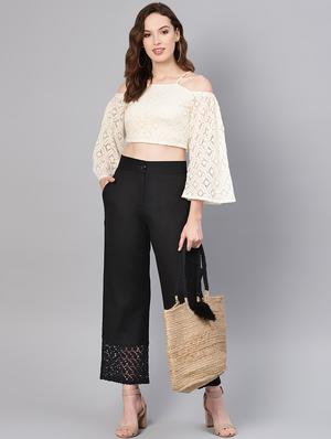 hem detailed cullottes palazzo - 16710652 - Standard Image - 4