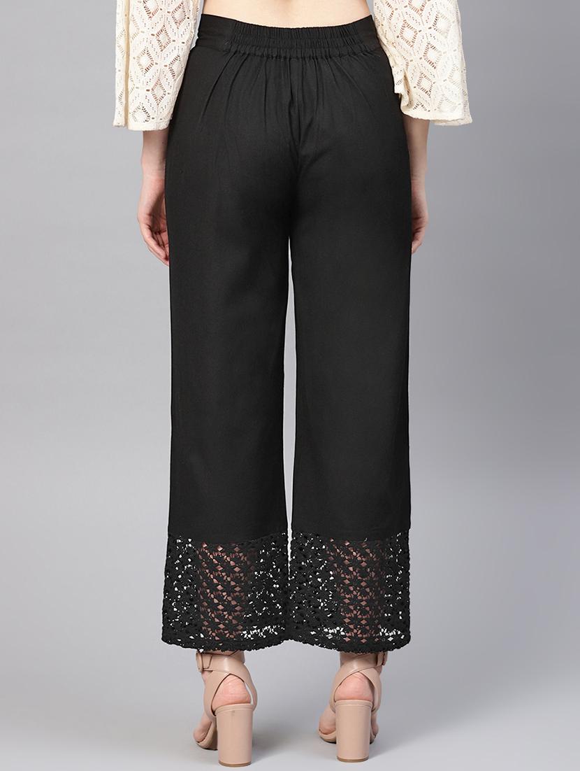 hem detailed cullottes palazzo - 16710652 - Zoom Image - 3