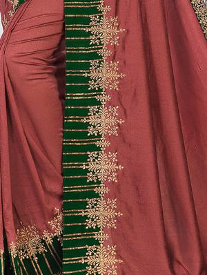 solid embroidered saree with blouse - 16710670 - Standard Image - 2