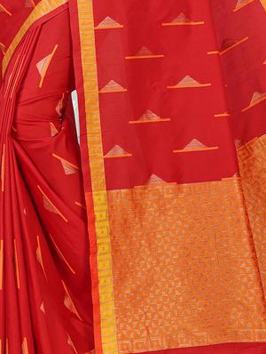 geometrical banarasi saree with blouse - 16710692 - Standard Image - 2