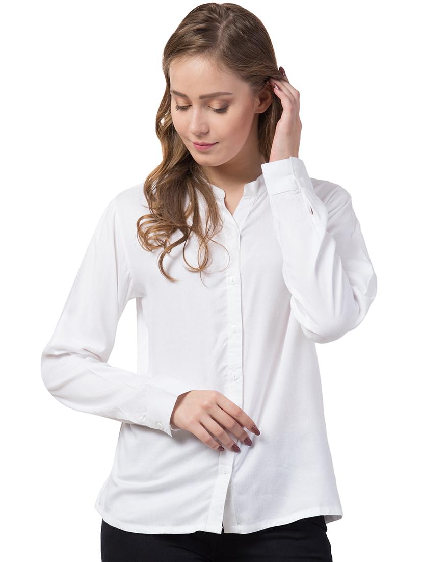 mandarin neck long sleeved shirt - 16710697 - Zoom Image - 1