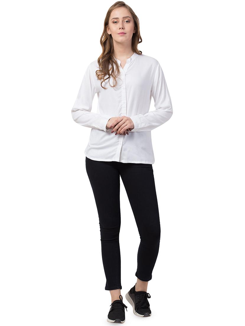 mandarin neck long sleeved shirt - 16710697 - Zoom Image - 4