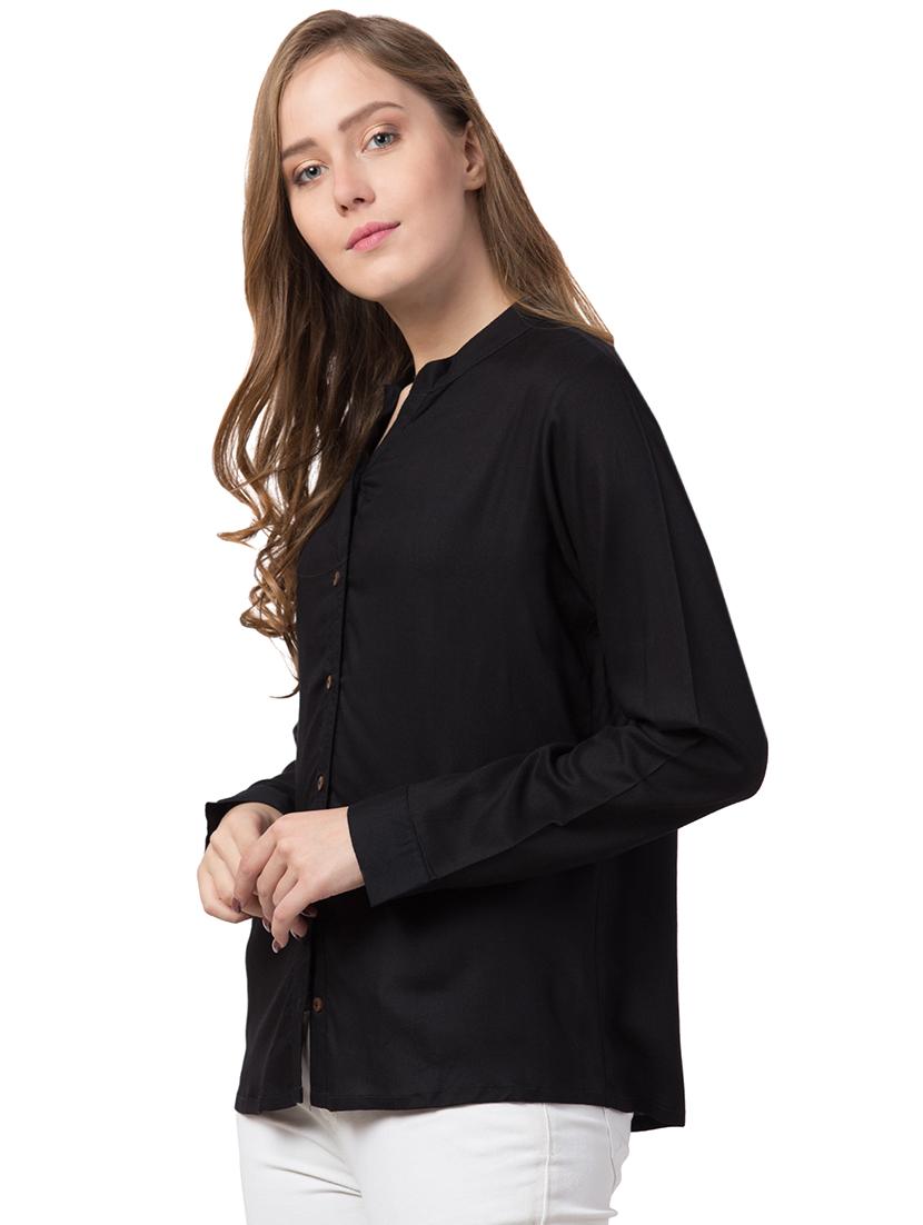 mandarin neck long sleeved shirt - 16710698 - Zoom Image - 2