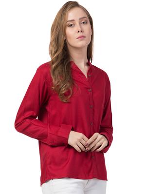 mandarin neck long sleeved shirt - 16710699 - Standard Image - 2