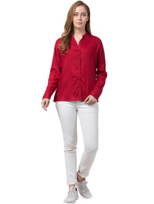 mandarin neck long sleeved shirt - 16710699 - Standard Image - 4