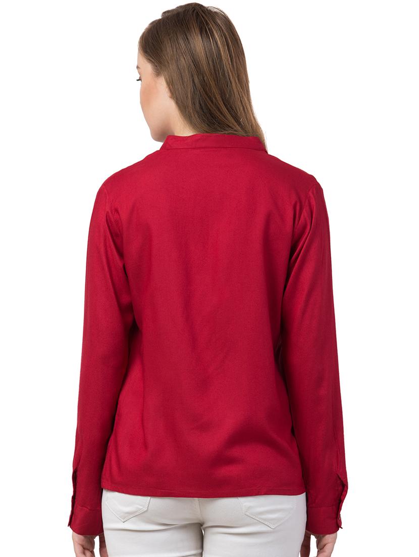 mandarin neck long sleeved shirt - 16710699 - Zoom Image - 3