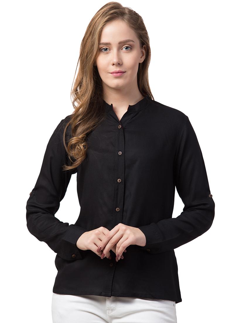 mandarin neck long sleeved shirt - 16710700 - Zoom Image - 1