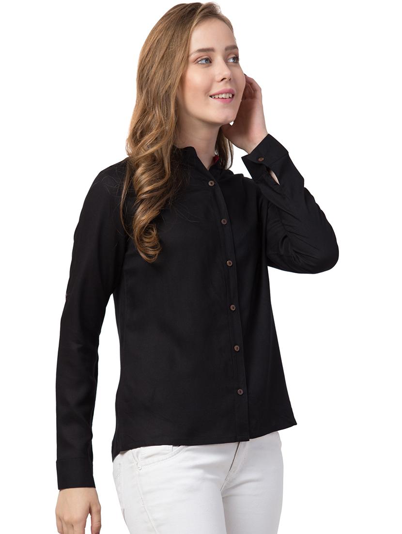 mandarin neck long sleeved shirt - 16710700 - Zoom Image - 2