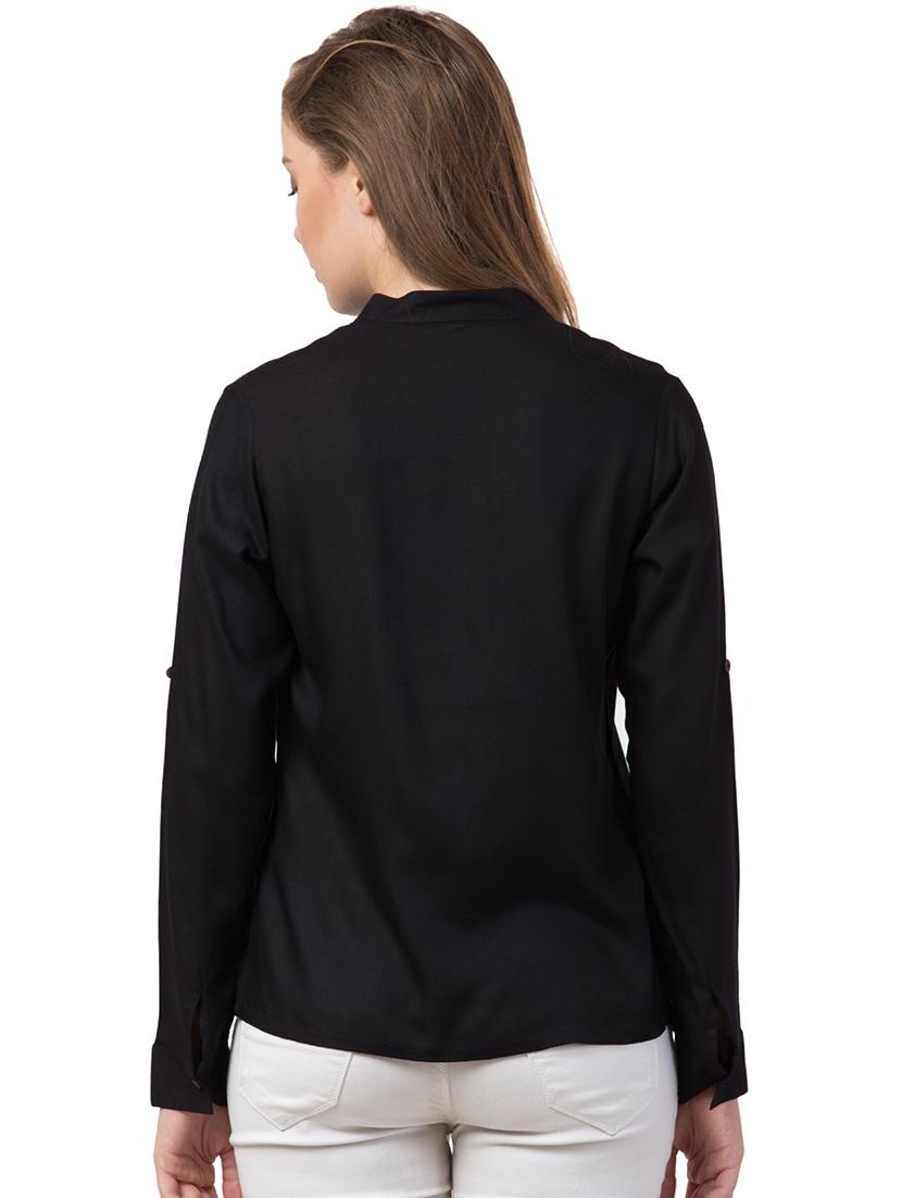 mandarin neck long sleeved shirt - 16710700 - Zoom Image - 3