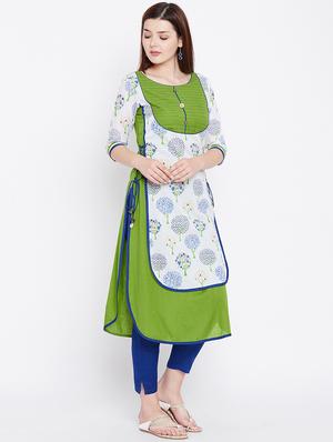 floral printed layered kurta - 16710701 - Standard Image - 2