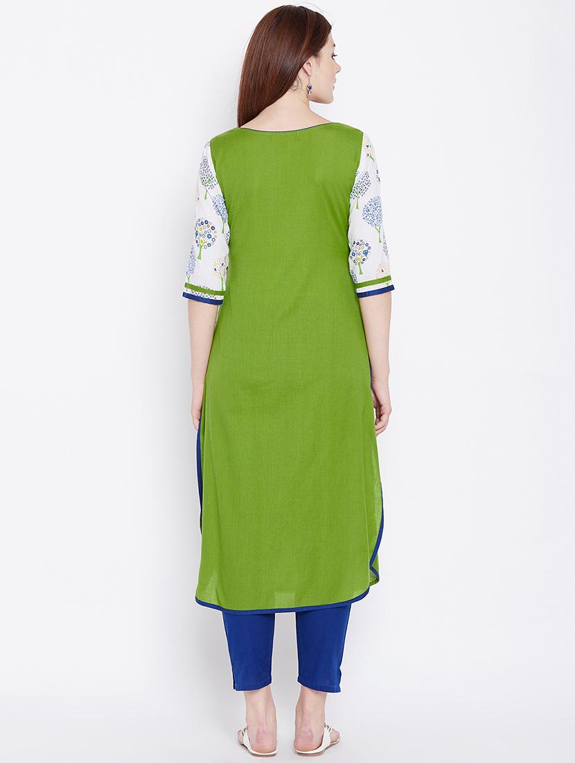 floral printed layered kurta - 16710701 - Zoom Image - 3