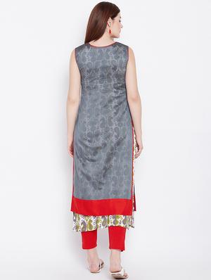 paisley printed layered kurta - 16710706 - Standard Image - 3