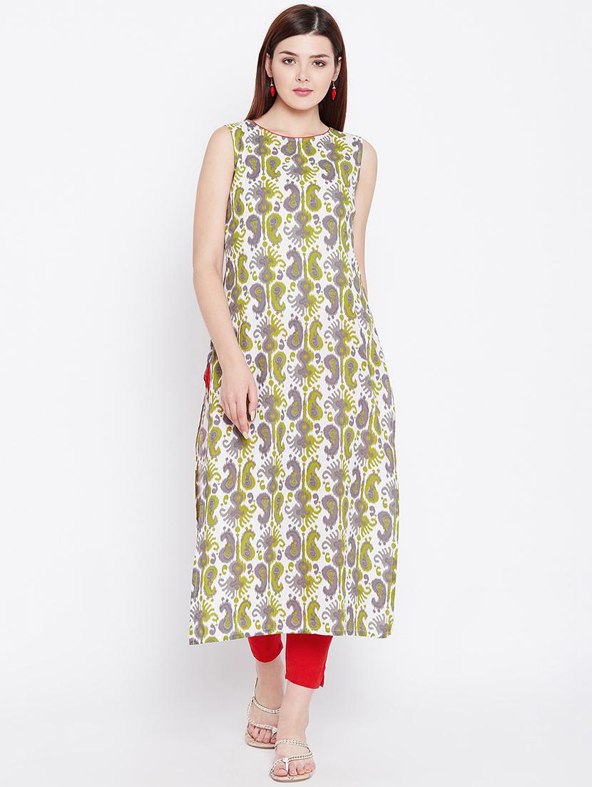 paisley printed layered kurta - 16710706 - Zoom Image - 4