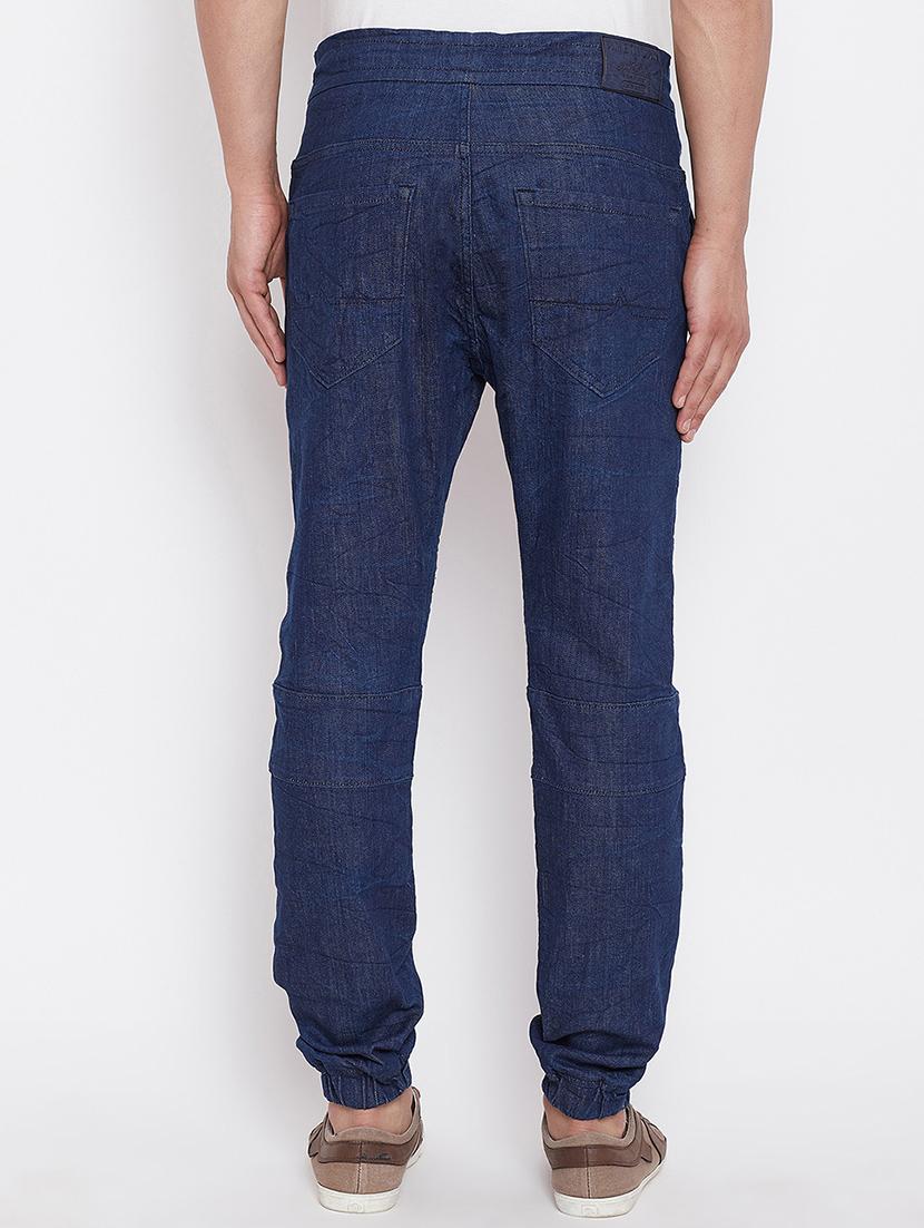 blue solid joggers - 16710708 - Zoom Image - 3