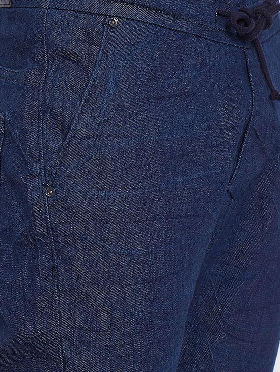 blue solid joggers - 16710708 - Zoom Image - 5