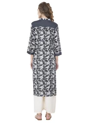 printed straight kurta - 16710717 - Standard Image - 3